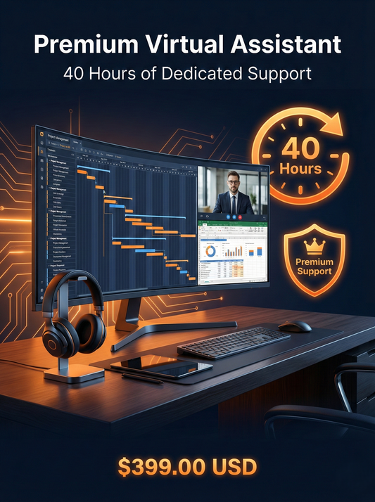 Premium Virtual Assistant – 40 Hours of Dedicated Support